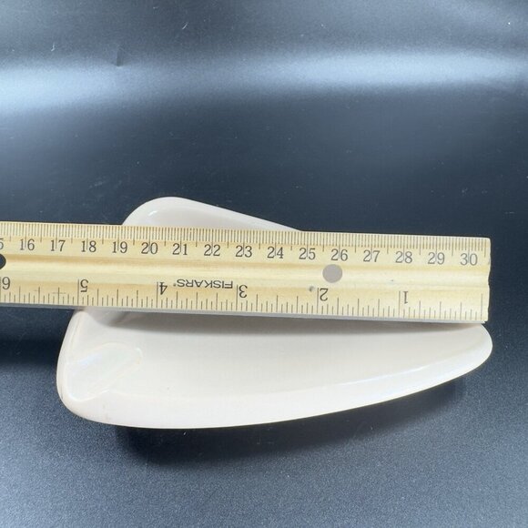 Vintage American Standard Tan Glazed Triangle Ashtray Dish Houseware Marked VTG - Picture 3 of 14